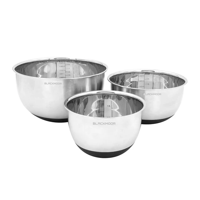 Blackmoor Stainless Steel Anti-Skid Mixing Bowls - Image 3