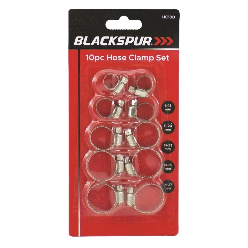 Blackspur 10pc Hose Clamp Set