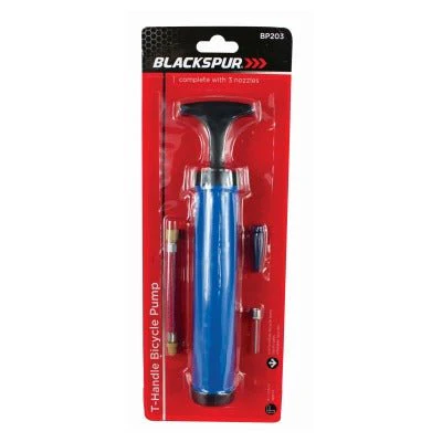 Blackspur Heavy Duty T-Handle Bicycle Pump – 24 cm