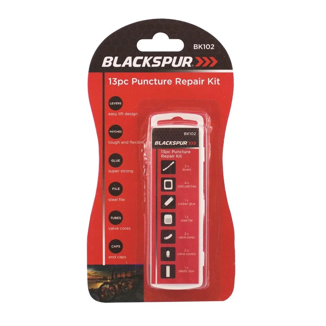Blackspur Puncture Repair Kit 13pc