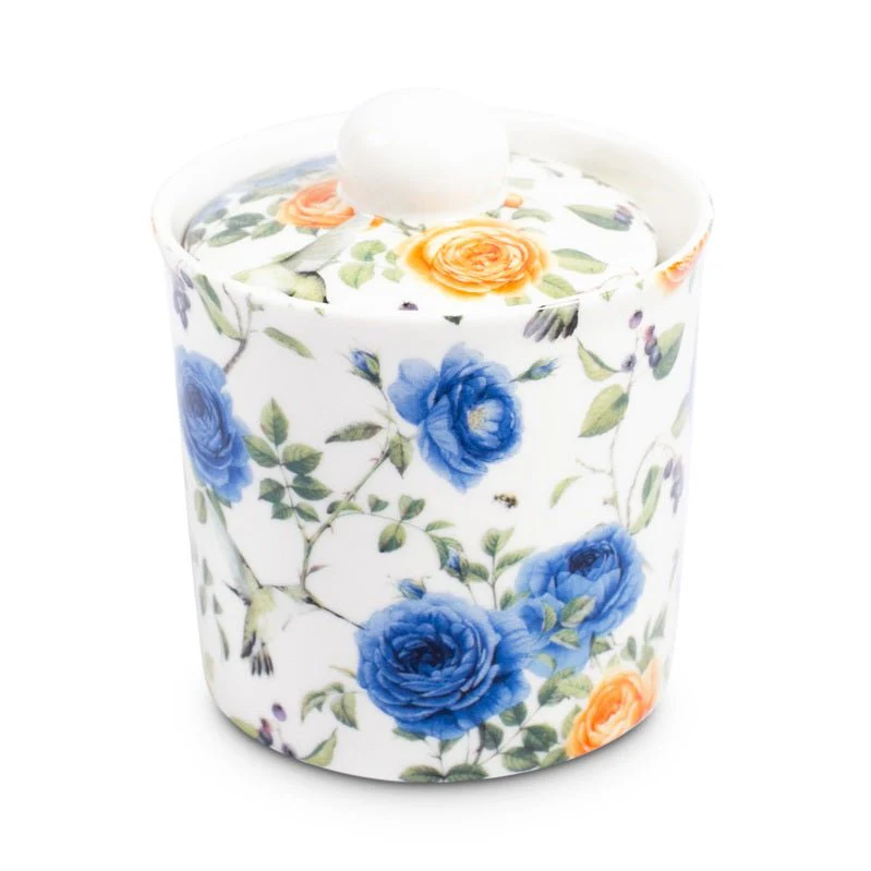 Blue Rosa Covered Sugar Bowl