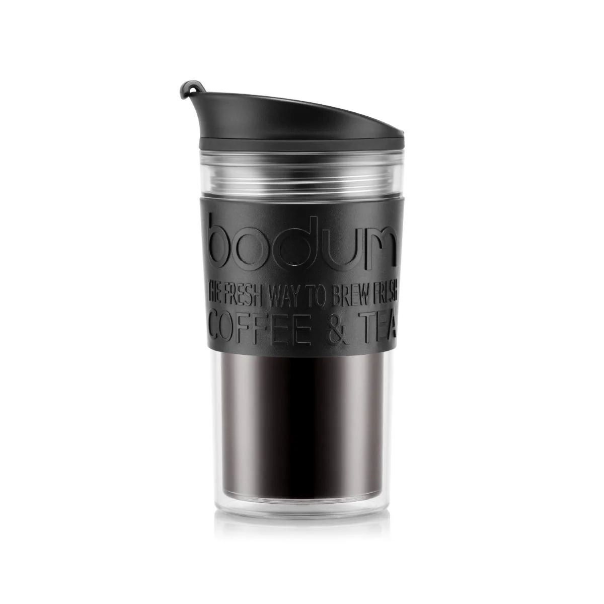 Bodum Clear Travel Mug 0.35 l, 12 oz. Black