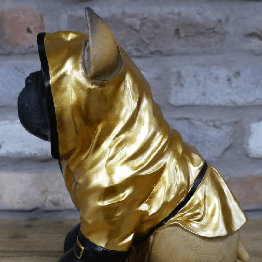 Boxing Boxer Dog Ornament Gold 26cm - Image 2