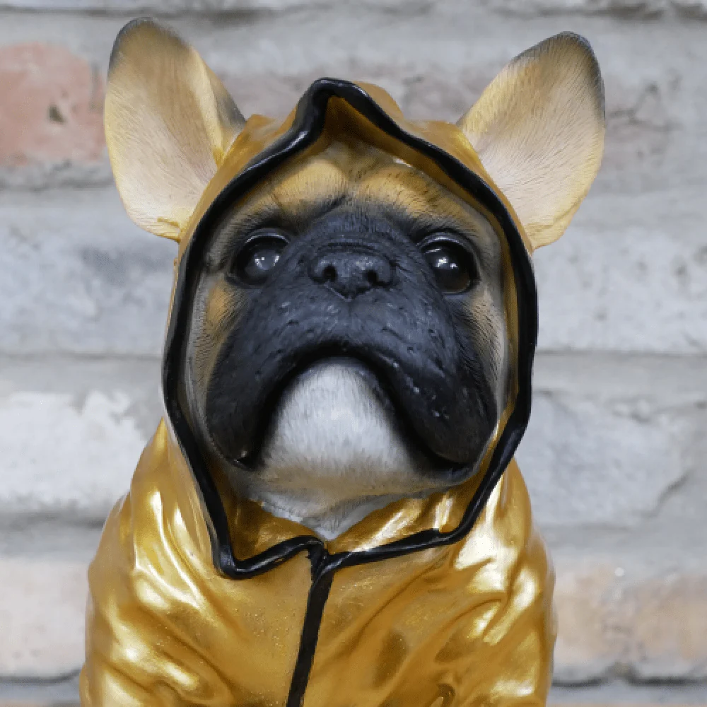 Boxing Boxer Dog Ornament Gold 26cm - Image 5
