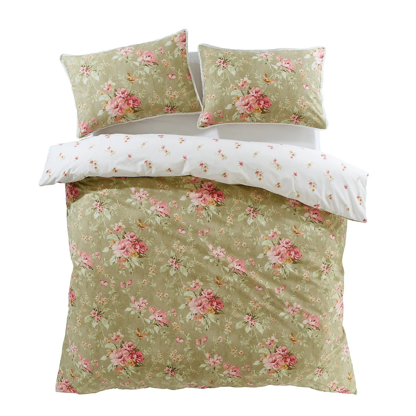 Bridgerton by Catherine Lansfield – Penelope Floral Reversible Duvet Set Superking - Image 6
