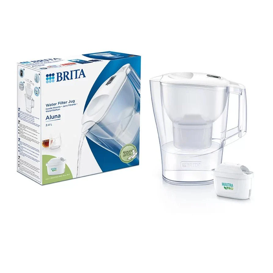 Brita Aluna White 2.4L Water Filter Jug & 1 MAXTRA PRO Cartridge