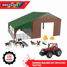 Britains 1:32 Farm Building Set With Case Tractor - Image 3