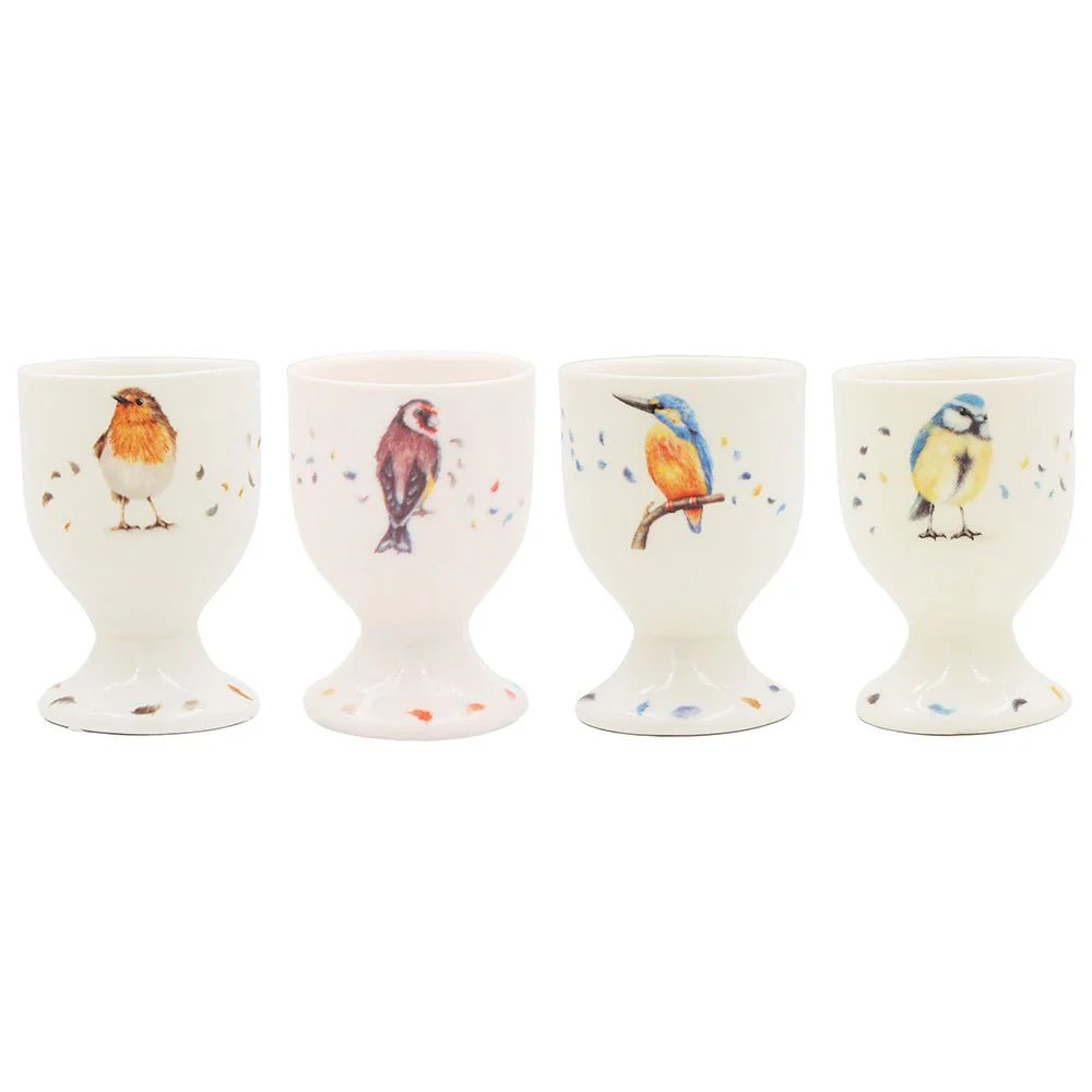 British Birds Egg Cups Set 4