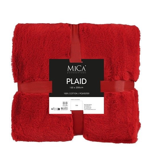 Bronte Fleece Blanket 200 x 150cm Red - Image 2