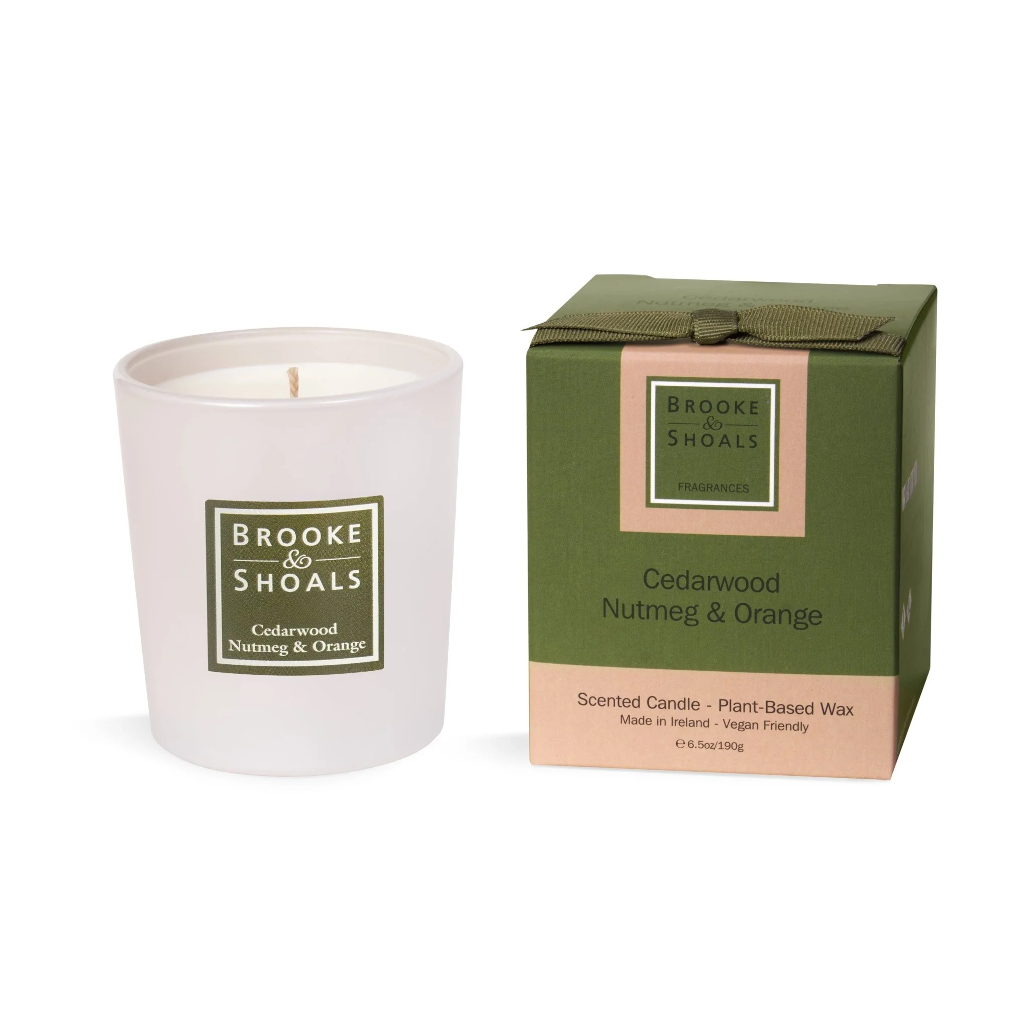 Brooke & Shoals Scented Candle - Cedarwood Nutmeg & Orange