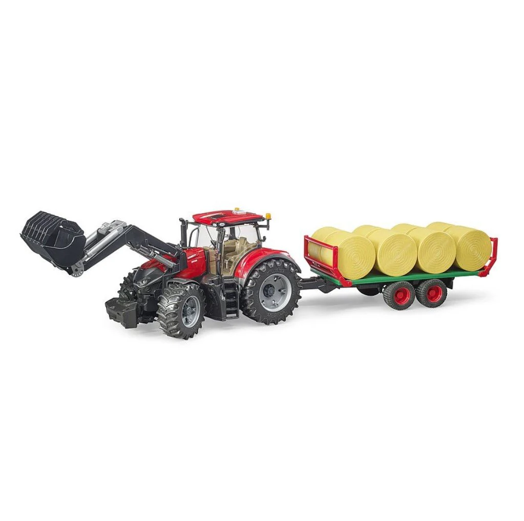 Bruder Case IH With Front loader, Trailer & Bales - Image 3