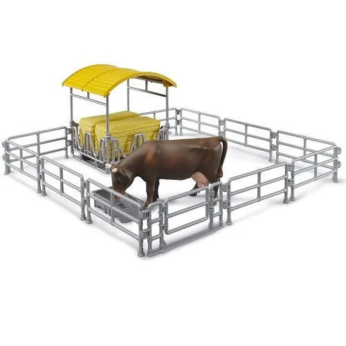Bruder Hay Rack with Fences, Cow and Trough