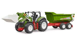 Bruder Roadmax Tractor W/Front Loader & Tipping Trailer