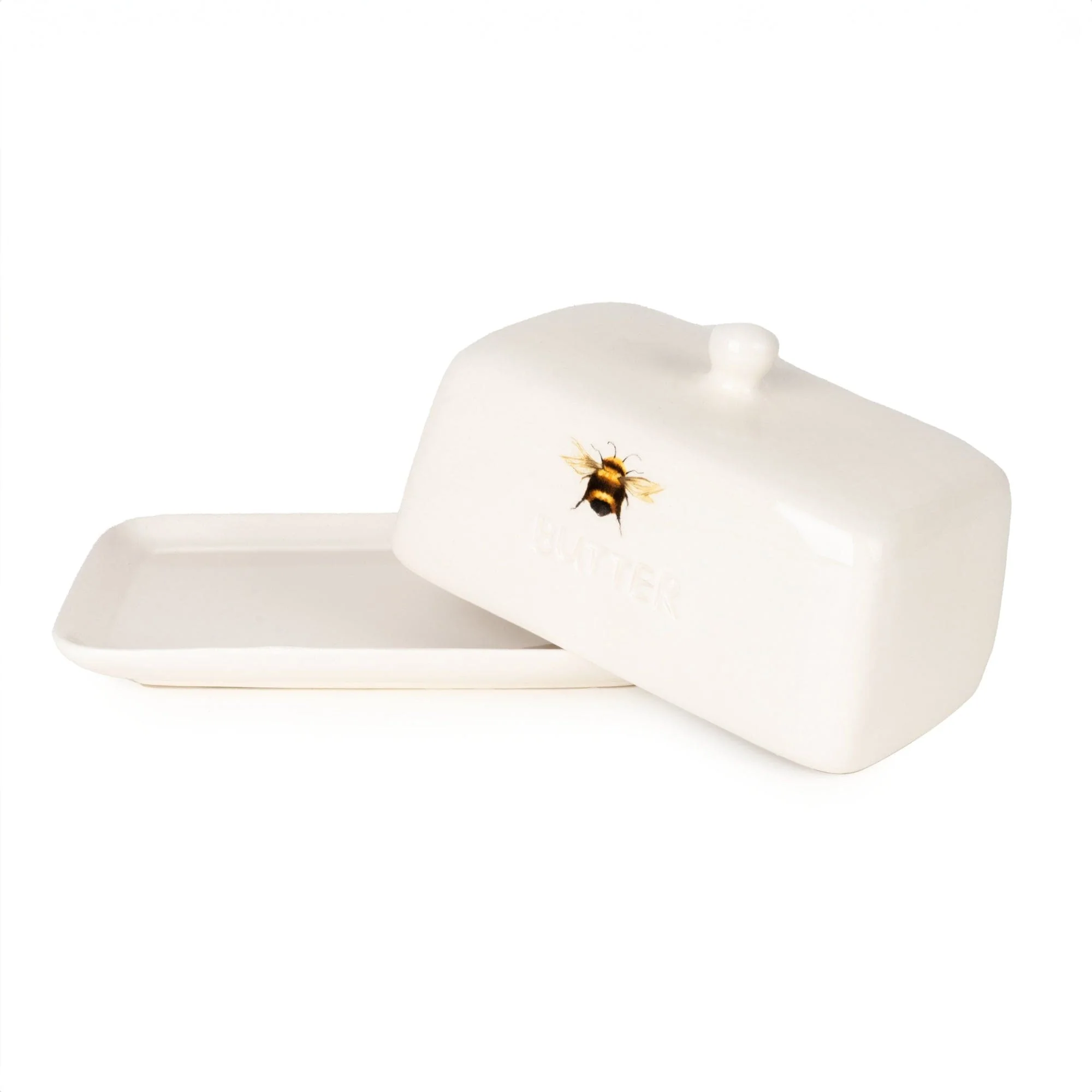 Butter Dish Cream - Bees - Image 2