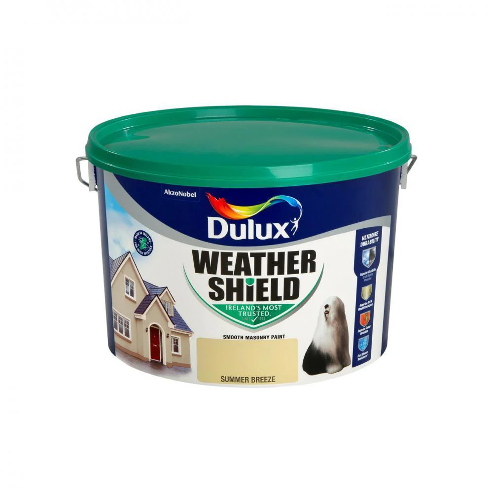 BUTTERMILK Dulux Weathershield Masonry Paint Colours - 10 Litre