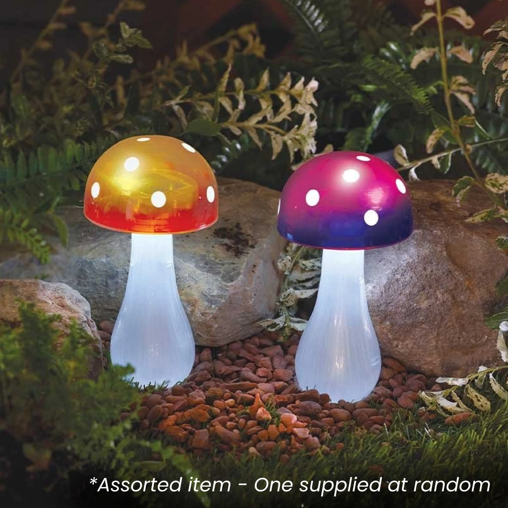 Button Shroom Stake Light Assorted - One Supplied*