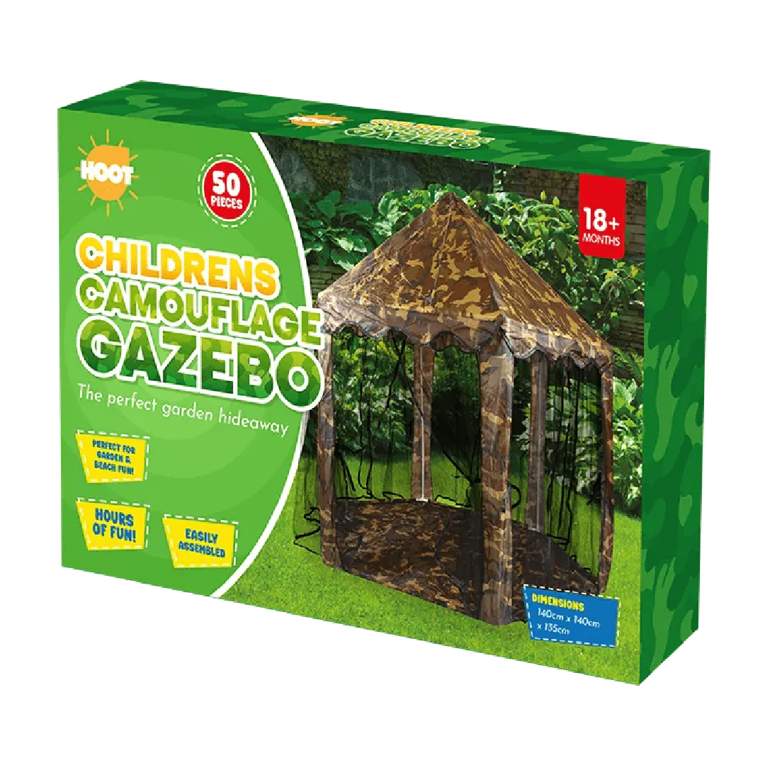 Camouflage Outdoor Kids Play Gazebo 140 x 140 x 135cm