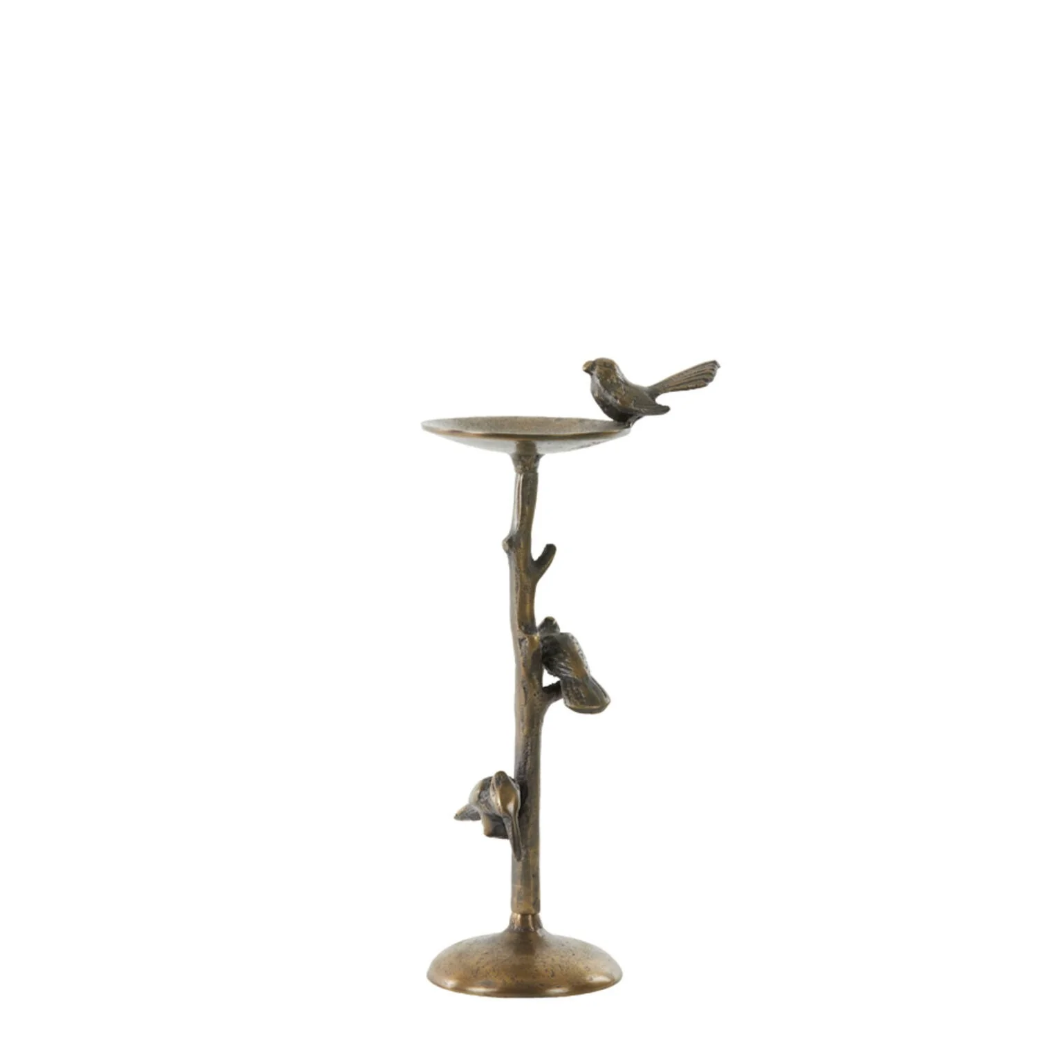 Candle Holder 17.5 x 11.5 x 34.5cm BIRD Antique Bronze