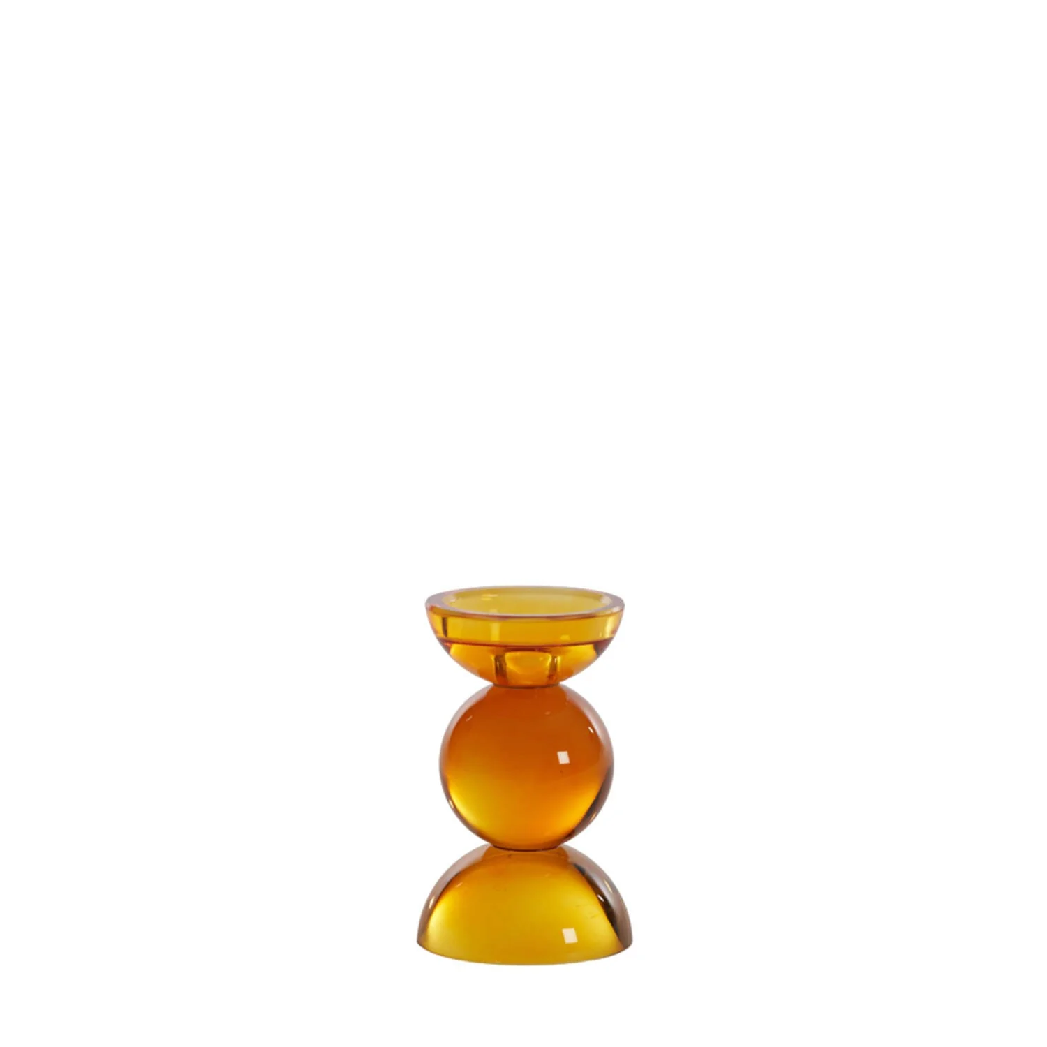 Candle Holder 9.5 x 15.5cm ITINGA Glass Orange