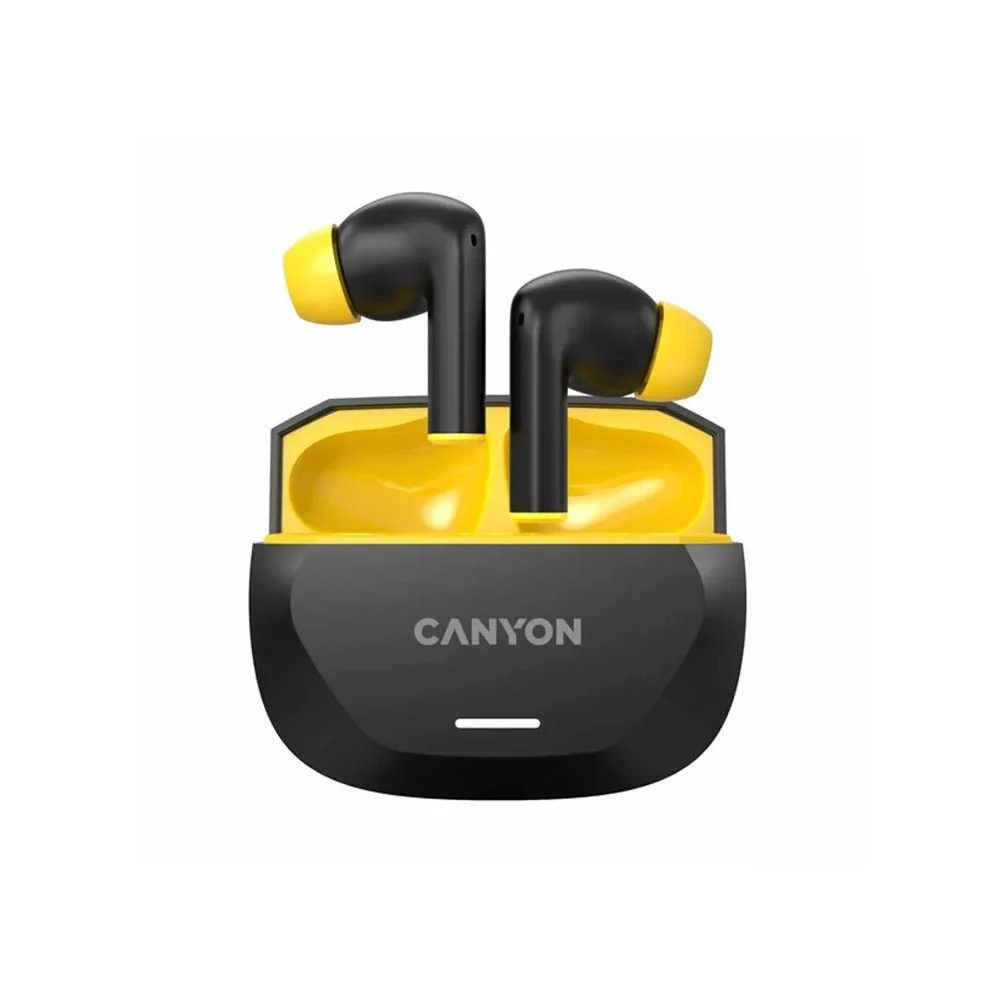Canyon Headset Hexagon 7 Tws Anc+Enc Wireless Charge Black Yellow