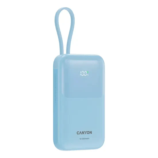 Canyon Power Bank Oncharge 101 Built-In Cable 10000 MAh Blue - Image 2