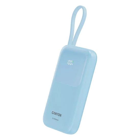 Canyon Power Bank Oncharge 101 Built-In Cable 10000 MAh Blue - Image 3