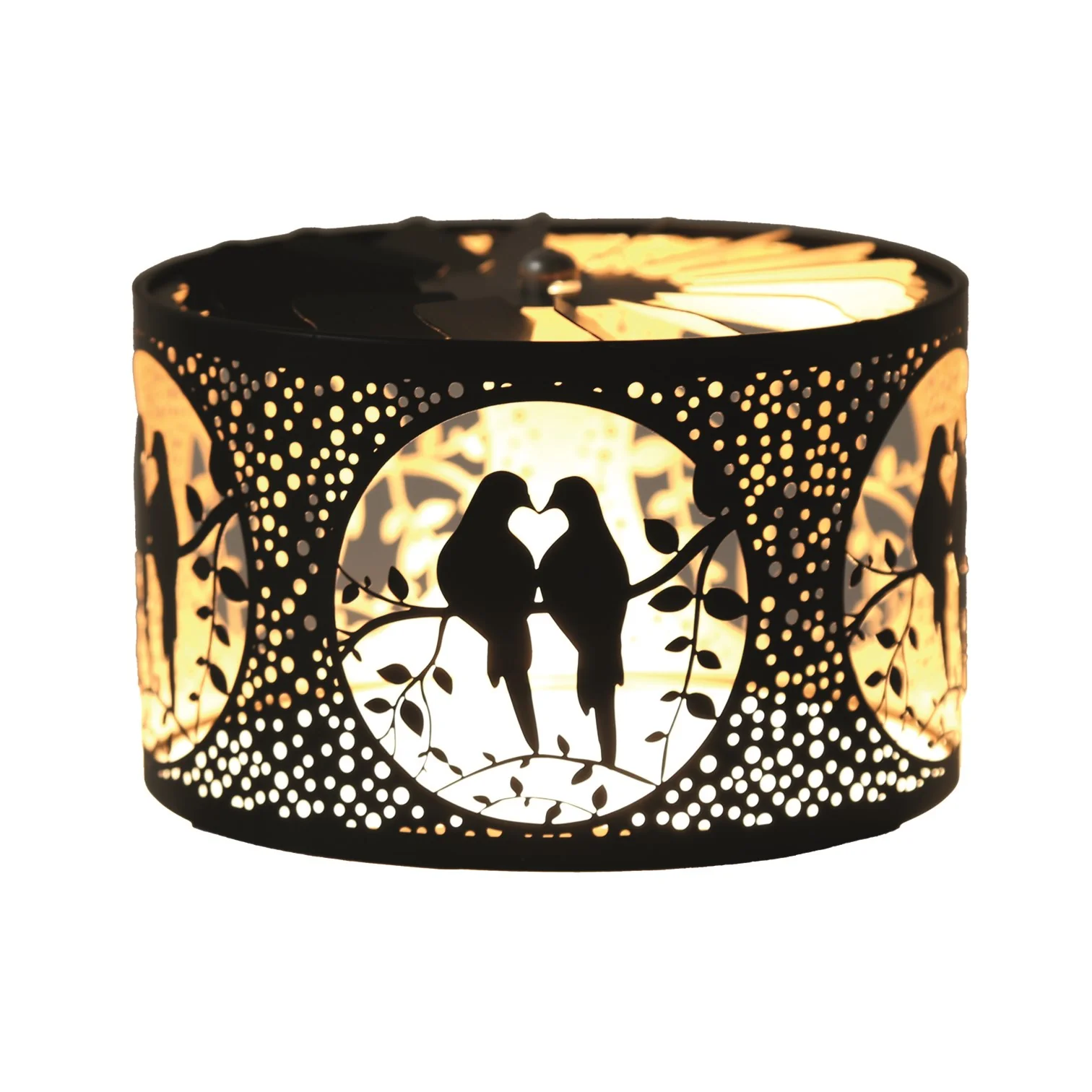 Carousel Shade Metal Silhouette - Black & Gold Doves 13cm - Image 2