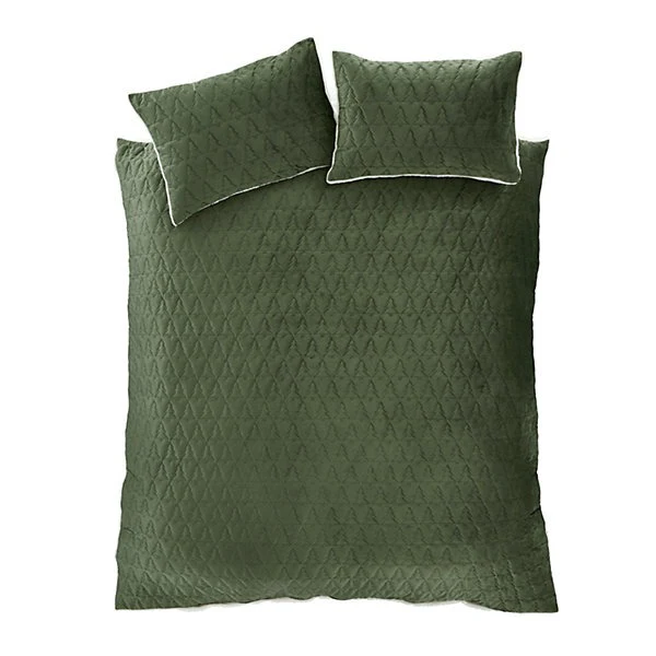 Catherine Lansfield Bedding Cosy Soft Christmas Tree Green Duvet Cover Set - Kingsize - Image 5