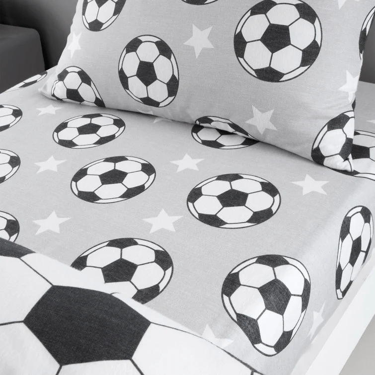 Catherine Lansfield Brushed Football Stars Fitted Sheet Single