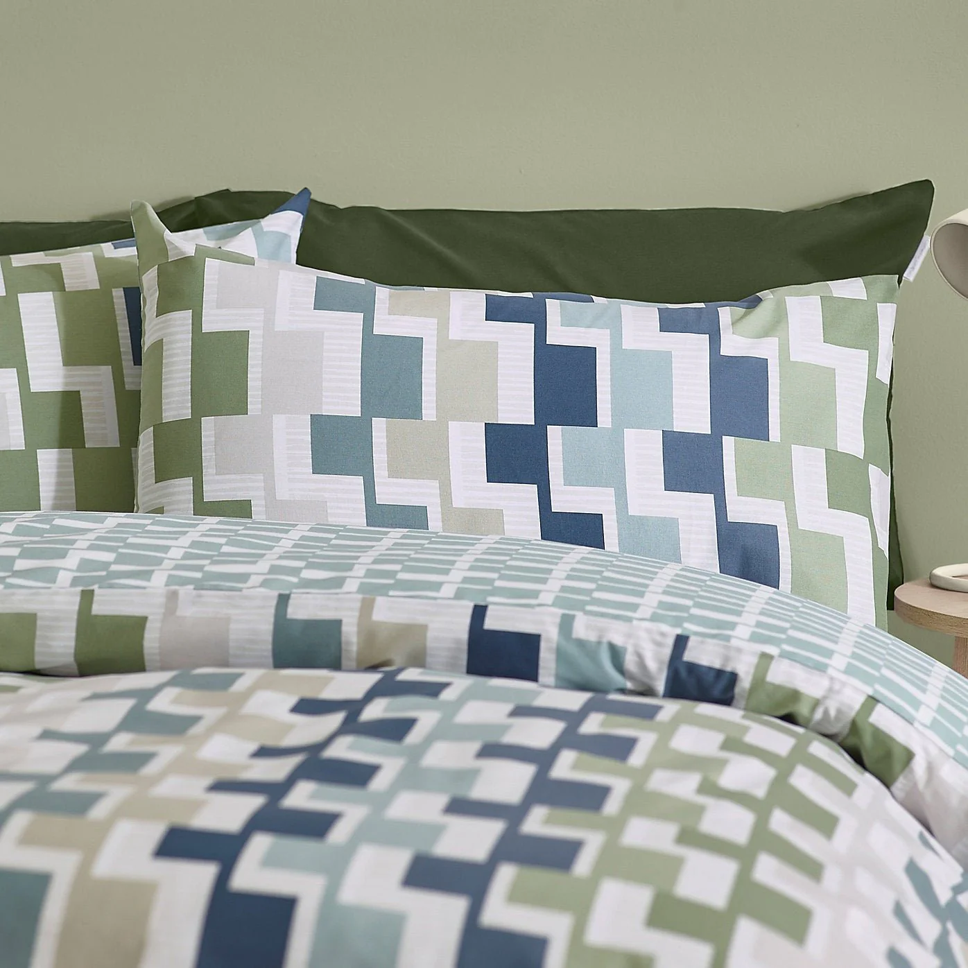 Catherine Lansfield Bryson Blue Reversible Duvet Cover Set – Kingsize - Image 3