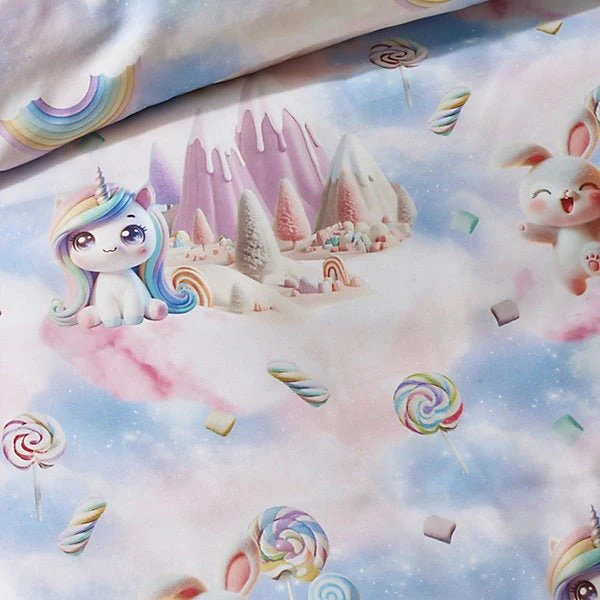 Catherine Lansfield Candy Pink Unicorn So Soft Reversible Duvet Cover Set – Double - Image 4