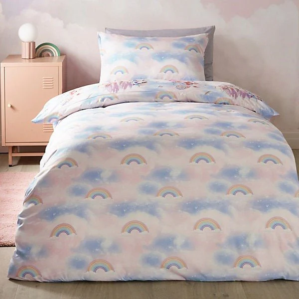 Catherine Lansfield Candy Pink Unicorn So Soft Reversible Duvet Cover Set – Single - Image 2