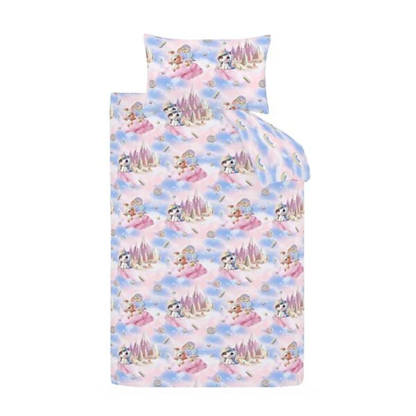 Catherine Lansfield Candy Pink Unicorn So Soft Reversible Duvet Cover Set – Single - Image 5