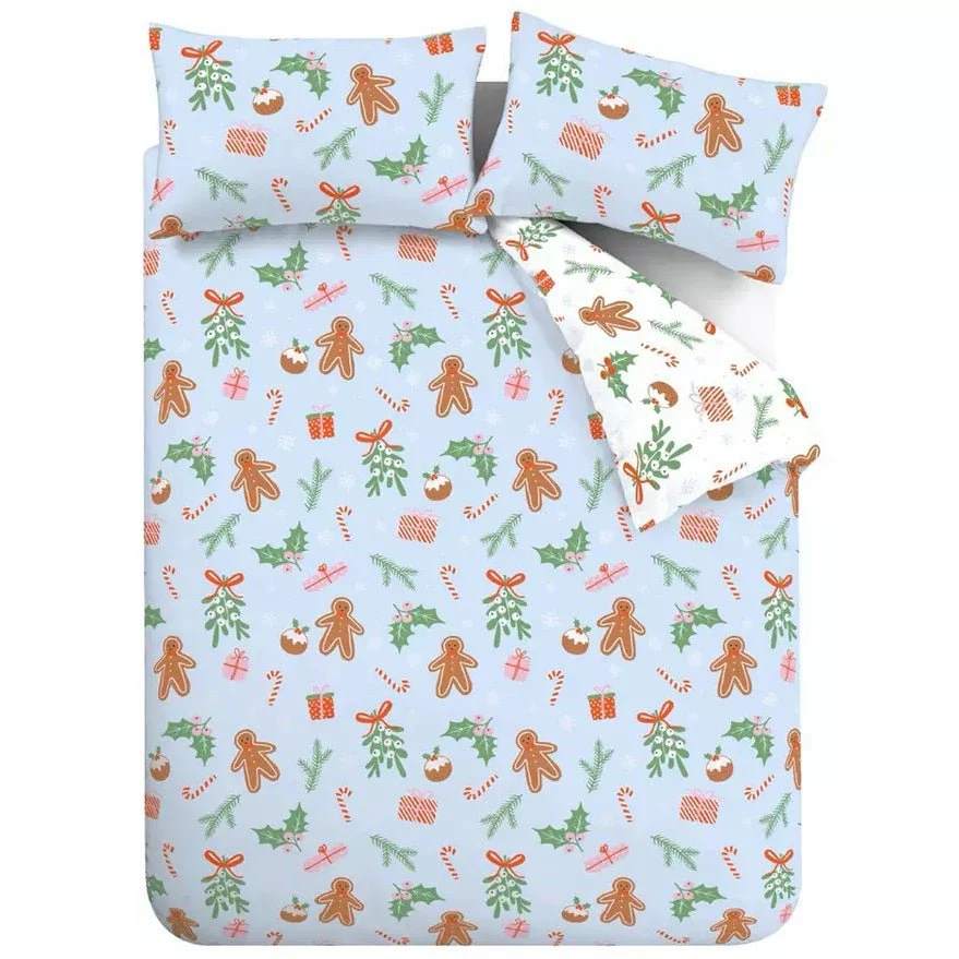 Catherine Lansfield Christmas Gingerbread Duvet Cover Set Double - Image 3