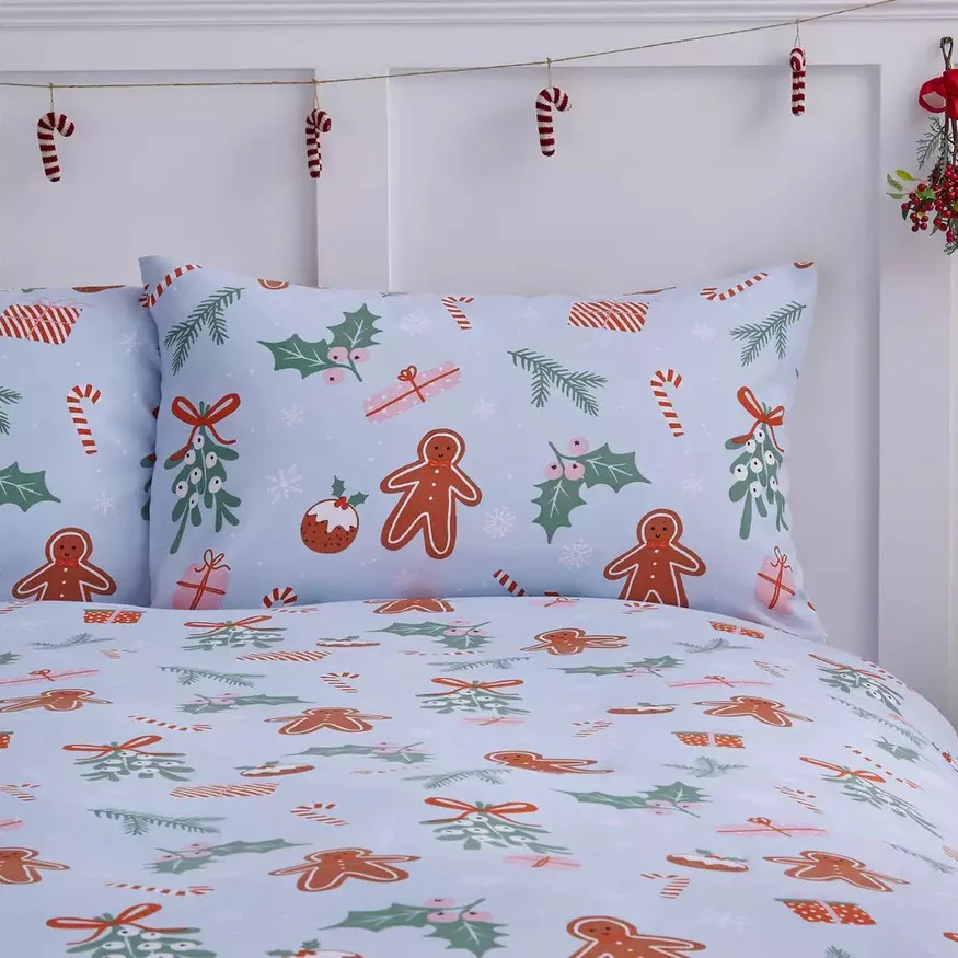 Catherine Lansfield Christmas Gingerbread Duvet Cover Set Kingsize - Image 2