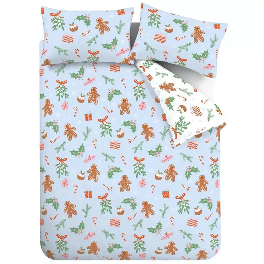 Catherine Lansfield Christmas Gingerbread Duvet Cover Set Kingsize - Image 4