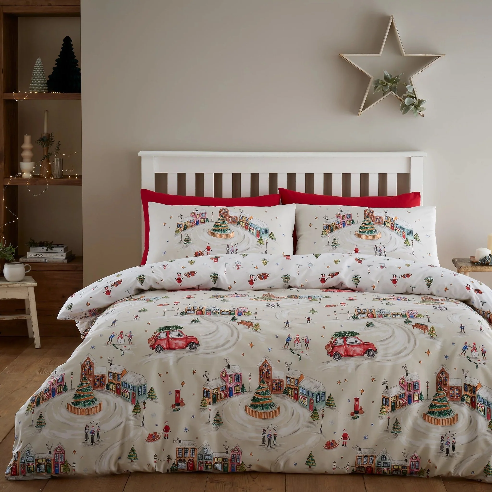 Catherine Lansfield Christmas Town Duvet Set - Kingsize