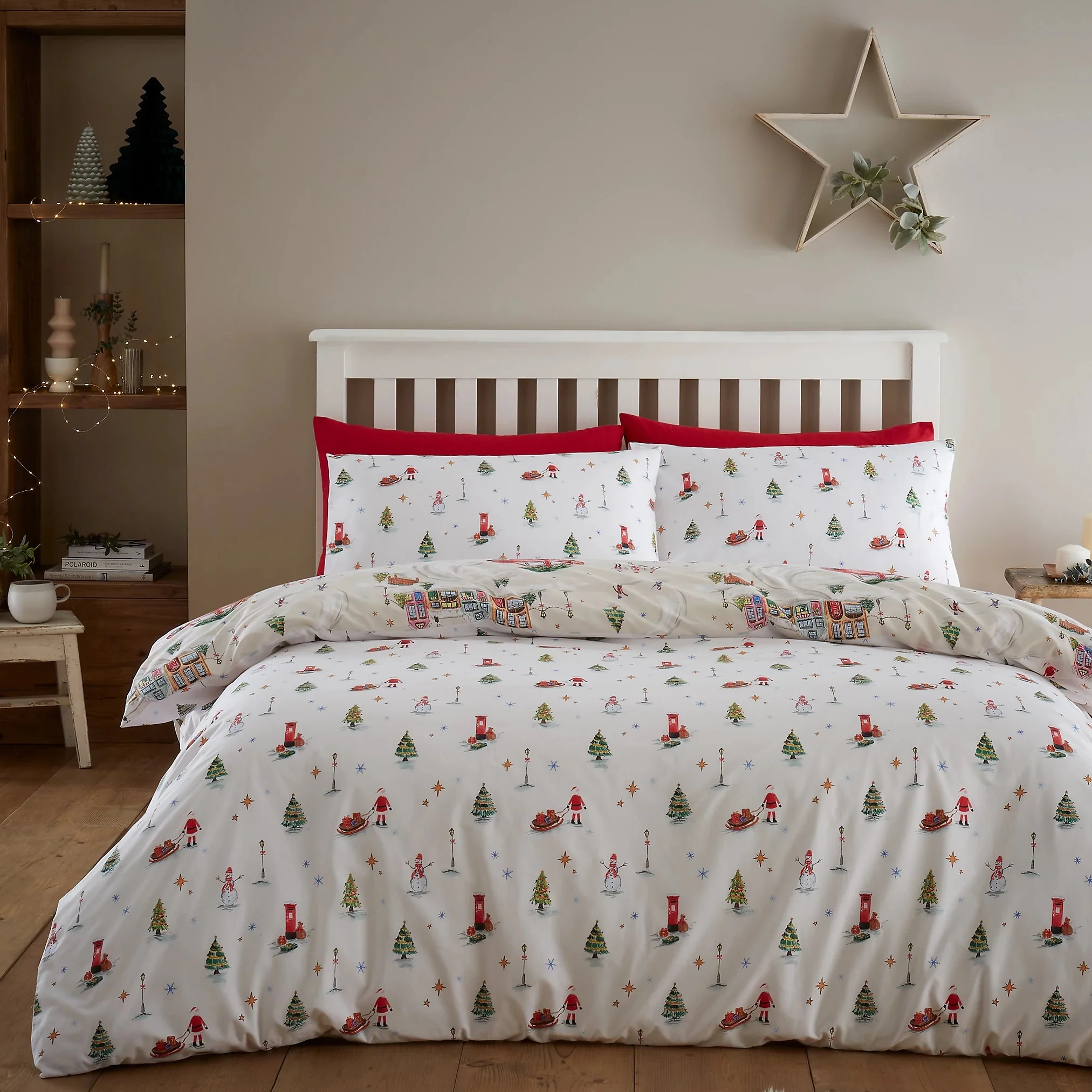 Catherine Lansfield Christmas Town Duvet Set - Single - Image 2