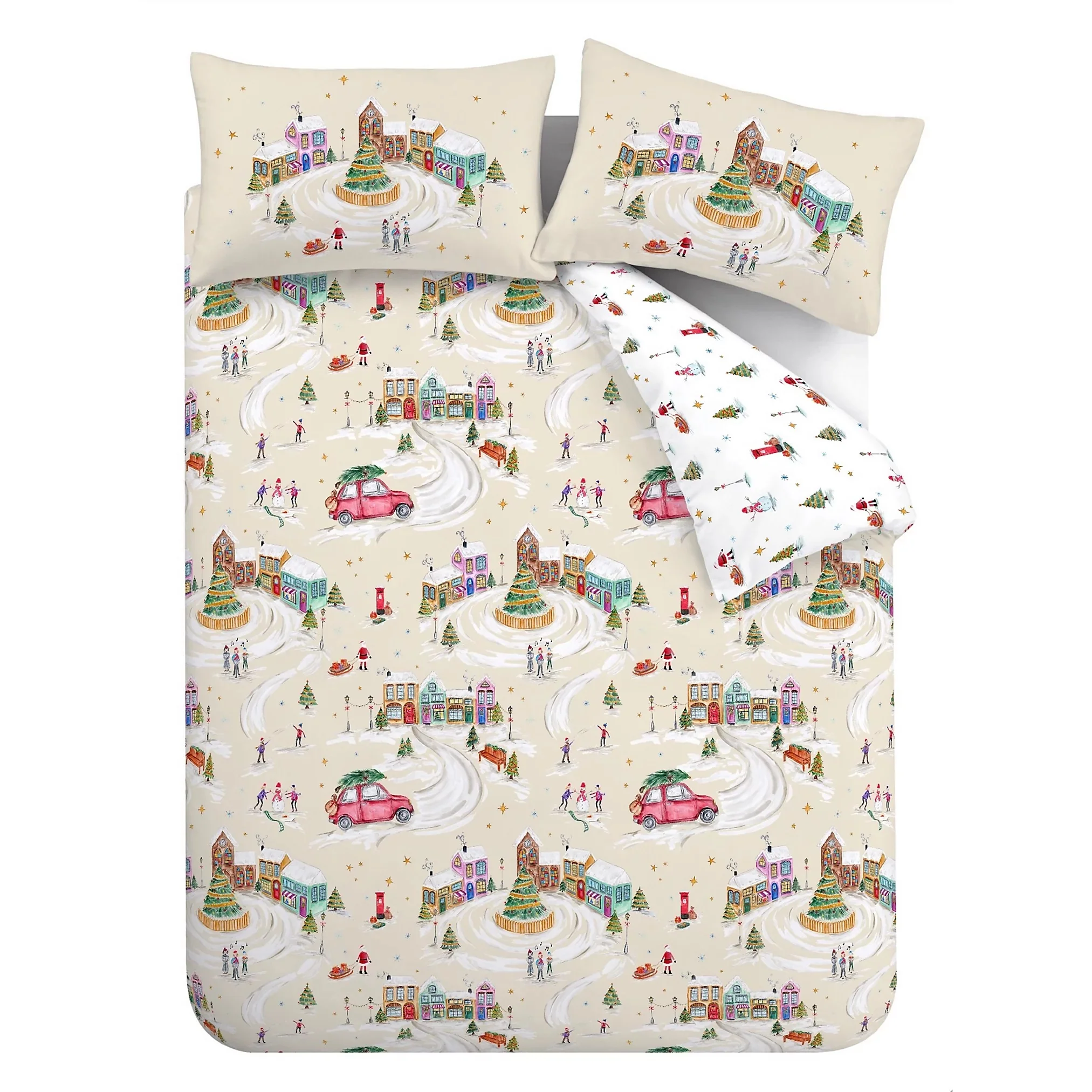 Catherine Lansfield Christmas Town Duvet Set - Single - Image 3