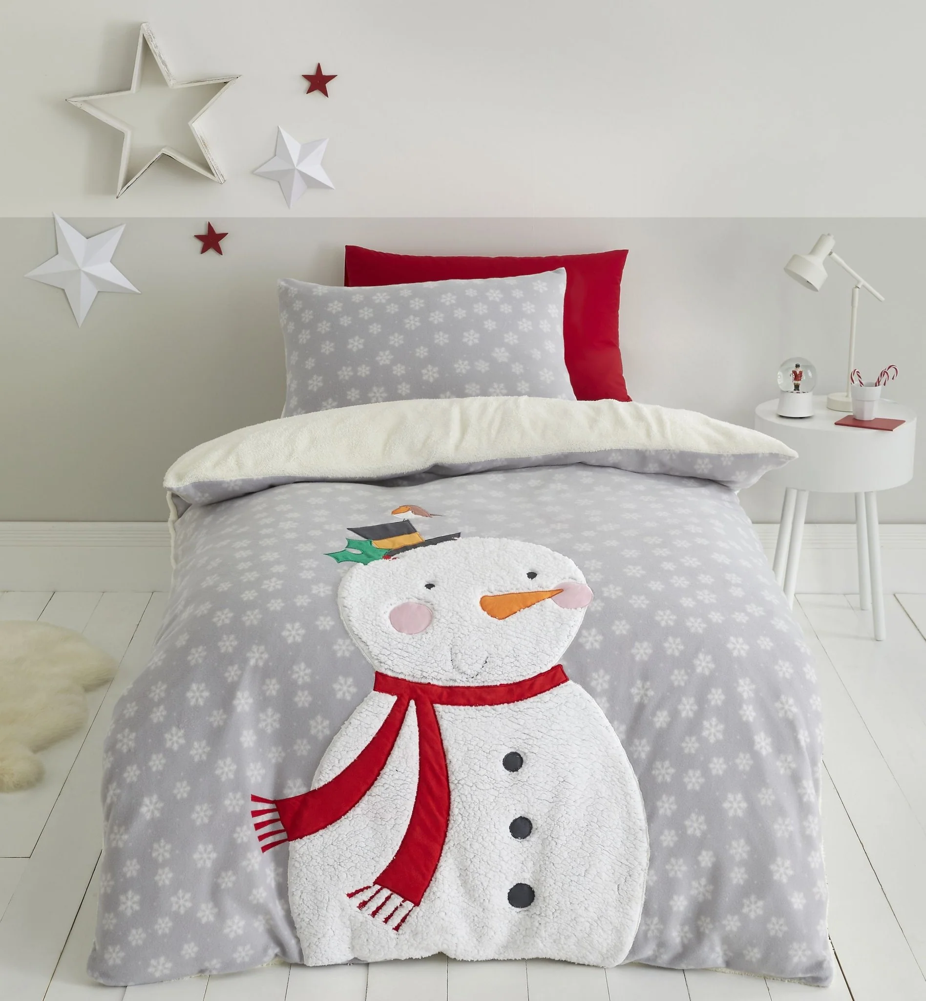 Catherine Lansfield Cosy Snowman Duvet Set Single
