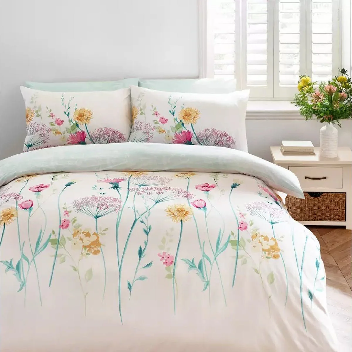 Catherine Lansfield Meadowsweet Floral Duver Cover Set – Single