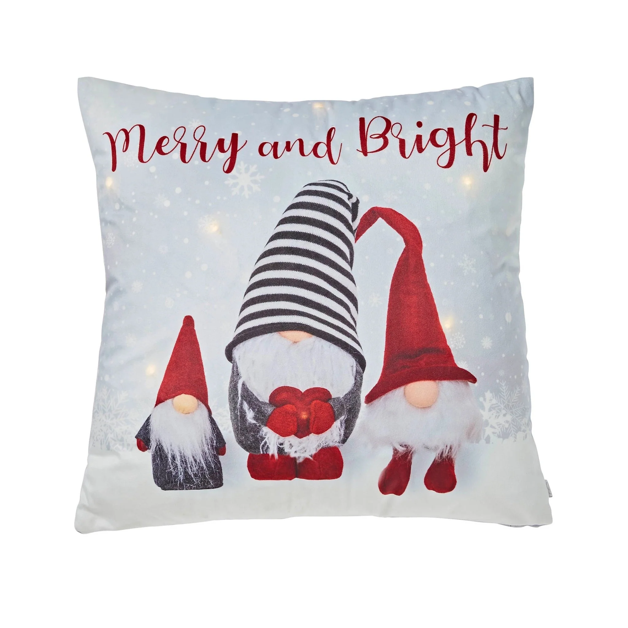 Catherine Lansfield Merry And Bright Gonks Light Up Cushion - Image 2