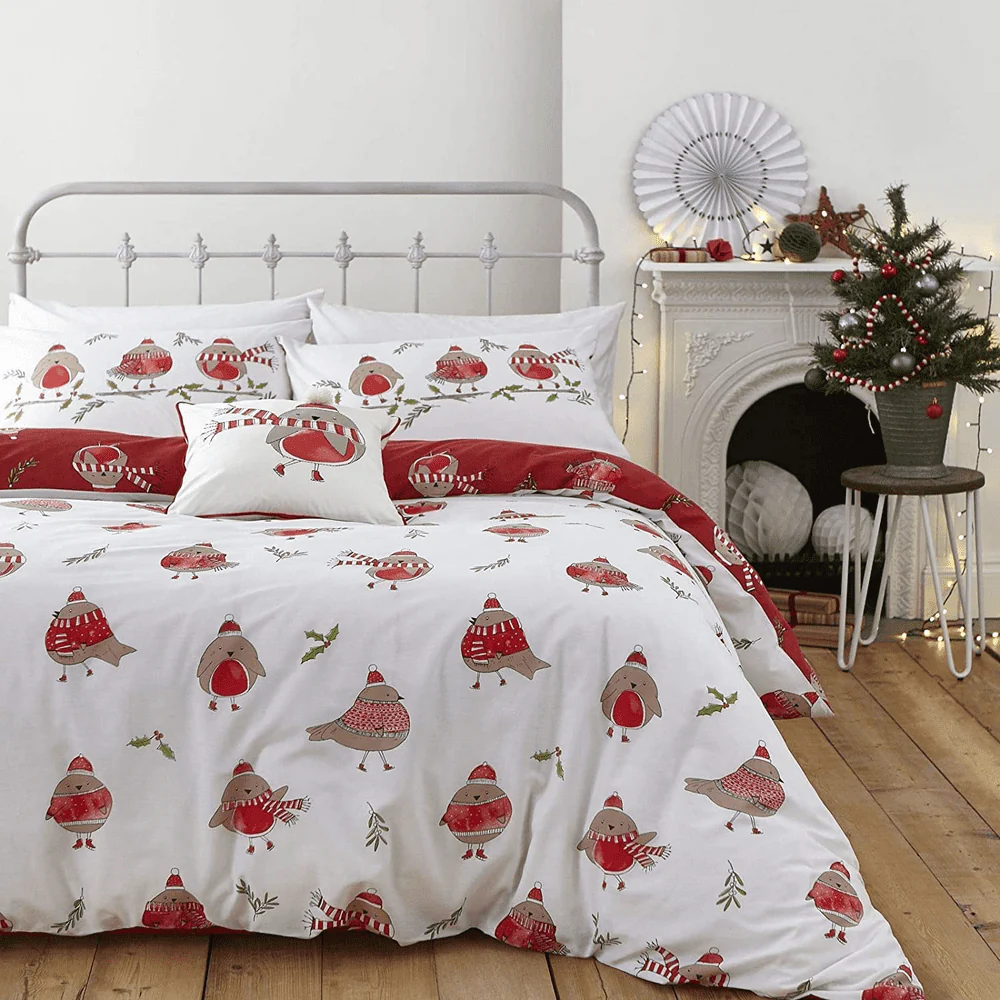 Catherine Lansfield Robins Duvet Cover Set Kingsize