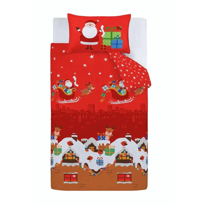 Catherine Lansfield Santa's Christmas Presents Duvet Cover Double - Image 2