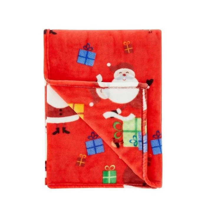 Catherine Lansfield Santas Christmas Presents Throw Red 130 x 170cm