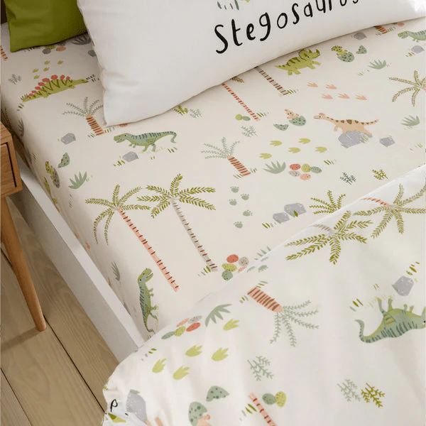 Catherine Lansfield Sleepy Dino Fitted Sheet Single - Image 2