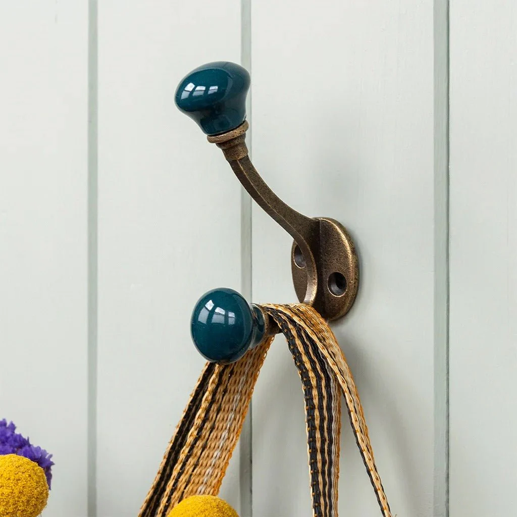Ceramic Double Hook – Blue - Image 2