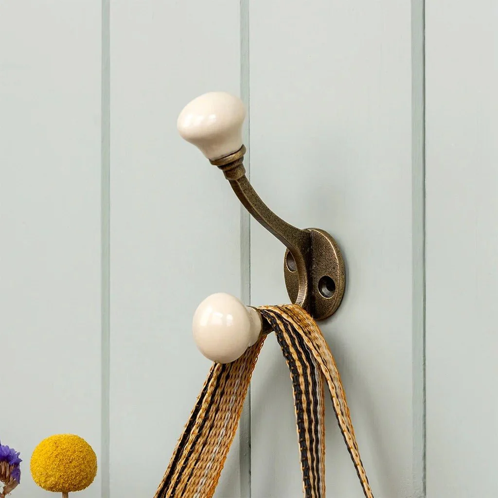 Ceramic Double Hook – Cream - Image 2