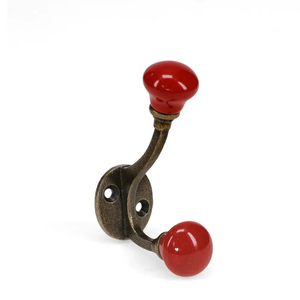 Ceramic Double Hook – Red