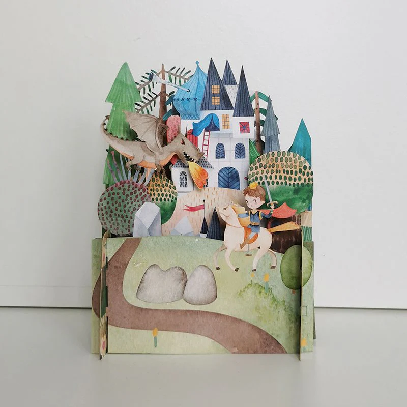 Children's Prince & Dragon 3D Pop Up Birthday Greeting Card KID027